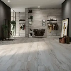 Biancogres - Piso Porcelanato Acetinado Retificado Cinza Interno 26x106cm Scandinavo Bianco Caixa 2m²