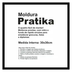 Kapos - Moldura Pratika Remember 30x30cm Preto