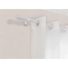 Bella Arte - Kit Varao 1,50m 19mm Fino Aço Pratiko Pro Branco