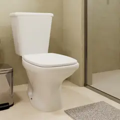 Icasa - Kit Bacia Mariana com Caixa Acoplada Assentos e Fixações 76,5x40x61,5cm Branco