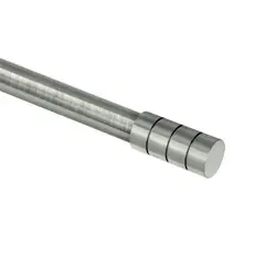 Evolux - Kit de Varão Extensível Cilíndrica 120 a 210cm 28mm Cromado