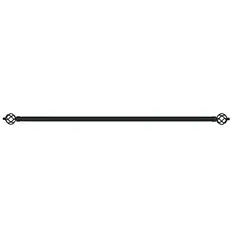 Evolux - Kit de Varão Extensível Coroa 160 a 300cm 28mm Preto
