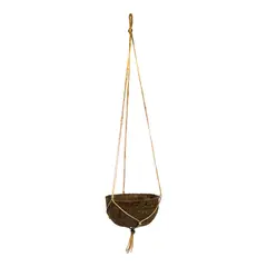 Coquim - Vaso Pendente Fibra de Coco Parede Pequeno 7x10x5cm