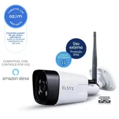 Elsys - Câmera de Segurança Wi-Fi Externa Full Hd ESC-WB3F