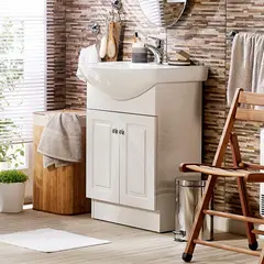Sensi Dacqua - Gabinete para Banheiro com Cuba Sanremo 87cm Branco Sensi