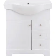Sensi Dacqua - Gabinete para Banheiro com Cuba Napoles 80cm Branco Sensi