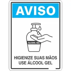 Foxmix - Adesivo de Sinalização Uso de Alcool 20X25