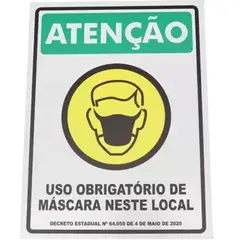 Foxmix - Adesivo de Sinalização Uso de Máscara 20X25