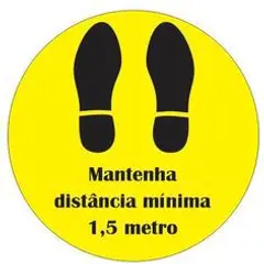 Foxmix - Adesivo de Chão de Sinalização Matenha Distância 23,5