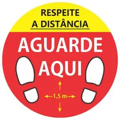 Foxmix - Adesivo de Chão de Sinalização Aguarde Aqui 23,5