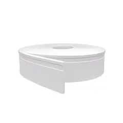 Meu Rodapé - Rodapé Autocolante Flexível Eva Frisado Reto 7x1,2cm Rolo 5m Branco