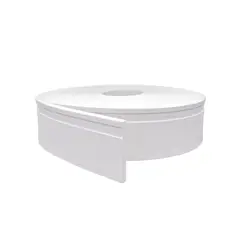 Meu Rodapé - Rodapé Autocolante Flexível Eva Frisado Reto 7x1,2cm Rolo 5m Branco