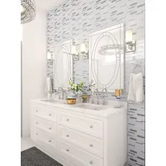 Glassline - Pastilha de Vidro Com Inox Formato em Filetes