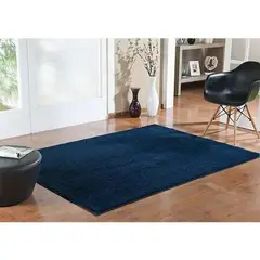 Oasis Tapetes - Tapete Shaggy Classic 150X200 Cm Azul Marinho