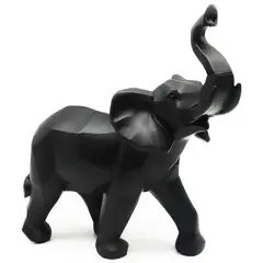 Just Home Collection - Figura Elefante Origami Preto 30cm