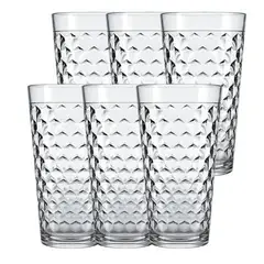 Sm - Jogo 6 Copos Marrocos Cristalino 350ml Nadir