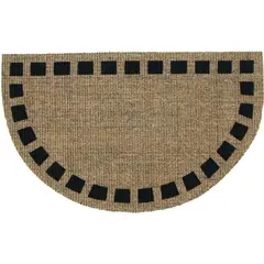 Apaeb Sisal - Capacho Sisal 40x70cm Meia Lua Pintado Basic 05 Preto
