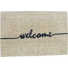 Apaeb Sisal - Capacho Sisal 40x60cm Welcome Curvas Preto