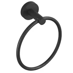 undefined - Porta Toalha Argola Chicago Preto Fosco Sensi D'acqua