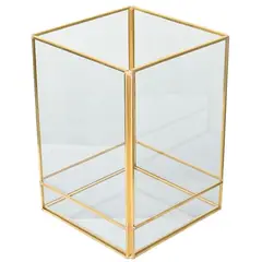 Just Home Collection - Farol Metal Vidro 10X10X15cm