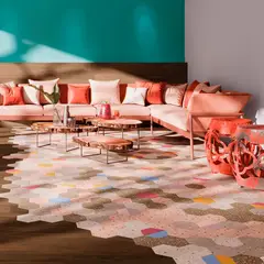 Ceusa - Porcelanato Confete Hexa Gr Mix Natural Pe 17,44x17,44cm