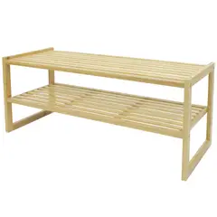 Just Home Collection - Sapateira Bambu Empilhavel 2 Níveis