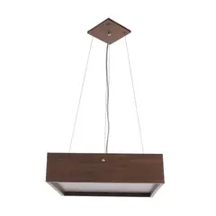 Adrilustres - Pendente Wood Quadrado 30cm 2x E27 Imbuia