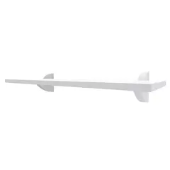 Multivisão - Prateleira de Madeira MDP Branca Com Suporte Tucano 100x25x1,5cm