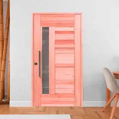 Esel - Folha de Porta Madeira Macica Eucalipto Natural 210x112x3,1cm BBR-Visor