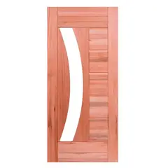 Esel - Folha de Porta Madeira Macica Eucalipto Natural 210x122x3,1cm 09 Vidros