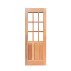 Esel - Folha de Porta Madeira Macica Eucalipto Natural 210x72x3,1cm 15 Vidros