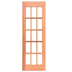 Esel - Folha de Porta Madeira Macica Eucalipto Natural 210x72x3,1cm 15 Vidros
