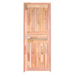 Esel - Porta Montada de Giro Madeira Macica Eucalipto Natural Esquerda 213x74,5x12cm Americana