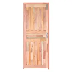 Esel - Porta Montada de Giro Madeira Macica Eucalipto Natural Esquerda 213x74,5x12cm Americana