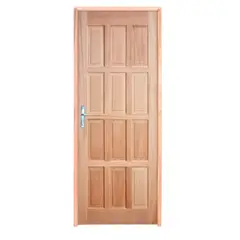 Esel - Porta Montada de Giro Madeira Macica Eucalipto Natural Direita 213x74,5x12cm Almofada