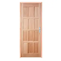 Esel - Porta Montada de Giro Madeira Macica Eucalipto Natural Esquerda 213x74,5x12cm Almofada