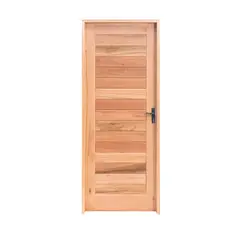 Esel - Porta Montada de Giro Madeira Macica Eucalipto Natural Esquerda 213x84,5x12cm Ripada