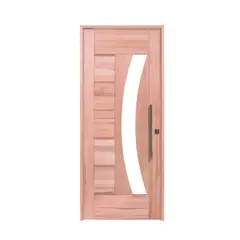 Esel - Porta Montada Pivotante Madeira Macica Eucalipto Natural Esquerda 214x117x14cm BBR-Visor