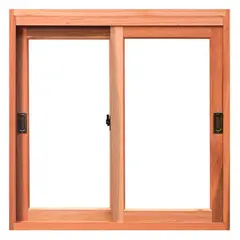 Esel - Janela de Correr Madeira Eucalipto Natural 2 Folhas Móveis 100x160x12cm Gold