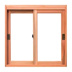 Esel - Janela de Correr Madeira Eucalipto Natural 2 Folhas Móveis 100x180x12cm Gold