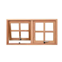 Esel - Janela Maxim-ar Quadriculada Madeira Eucalipto Natural 2 Folhas Central 80x118x12cm Gold