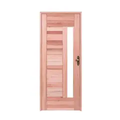 Esel - Porta Montada de Giro Madeira Macica Eucalipto Natural Esquerda 213x74,5x12cm BBR-Visor