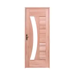 Esel - Porta Montada de Giro Madeira Macica Eucalipto Natural Direita 213x84,5x12cm BBR-Visor