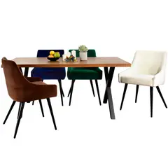 Just Home Collection - Conjunto Jantar Tablo com 1 Mesa e 4 Cadeiras