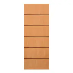Alvorada - Folha de Porta Madeira Sarrafeada Curupixa Natural 210x62x3,5cm VR-101