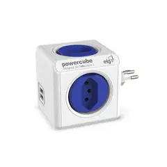 Elg - Adaptador Multiplo Bivolt 4 Tomadas + 2 Usb Powercube Original - Pwc-R4U