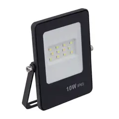 Gaya - Refletor Slin Preto 6500K 10W Biv IP65
