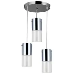 Bronzeart - Pendente First Ø28Xh23Cm 3 Luzes E27 1/2 Cromo