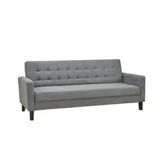 Just Home Collection - Sofá Cama 3 Lugares Cinza Roma 204 Cm Tecido