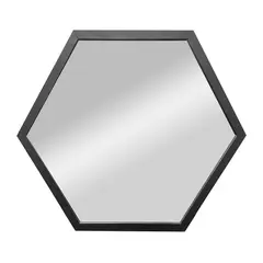 Arte Própria - Espelho Hexagonal 50X60cm Preto